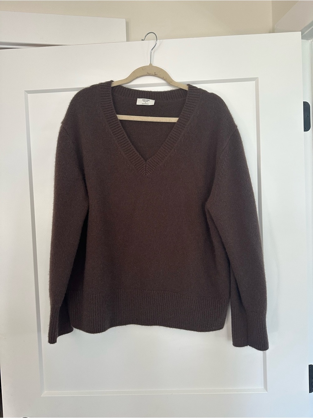 Aritzia Plush 100% cashmere sculptor V-Neck Sweater
